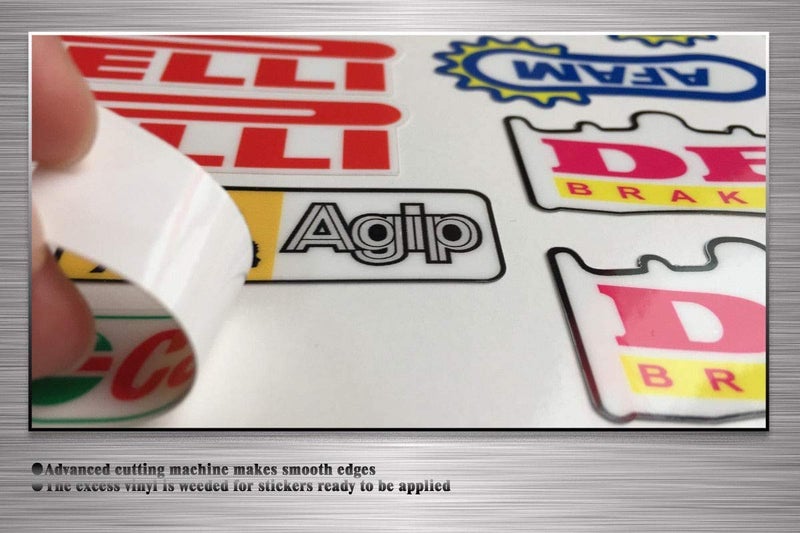 Kungfu Graphics Sponsor Logo Racing Sticker Sheet Universal (7.2X 10.2 inch), White - Image 4